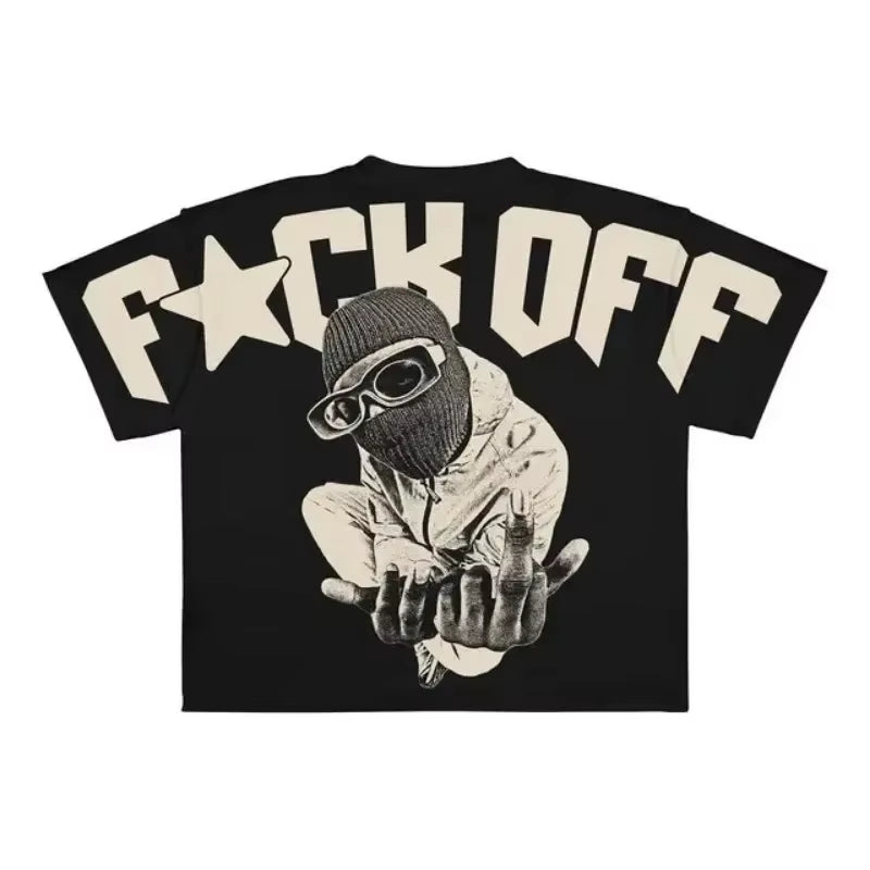 Y2K Harajuku New T Shirt Men Hip Hop Gothic Graphic Print Oversized Cotton Tshirt Punk Short Sleeved Streetwear Casual Tops Tees