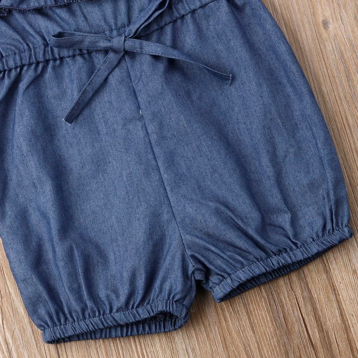 New Baby Girl Denim Romper Girls Princess Ruffle Romper Kids Jumpsuit Toddler Clothing Kid Causal Outfits Summer Clothes
