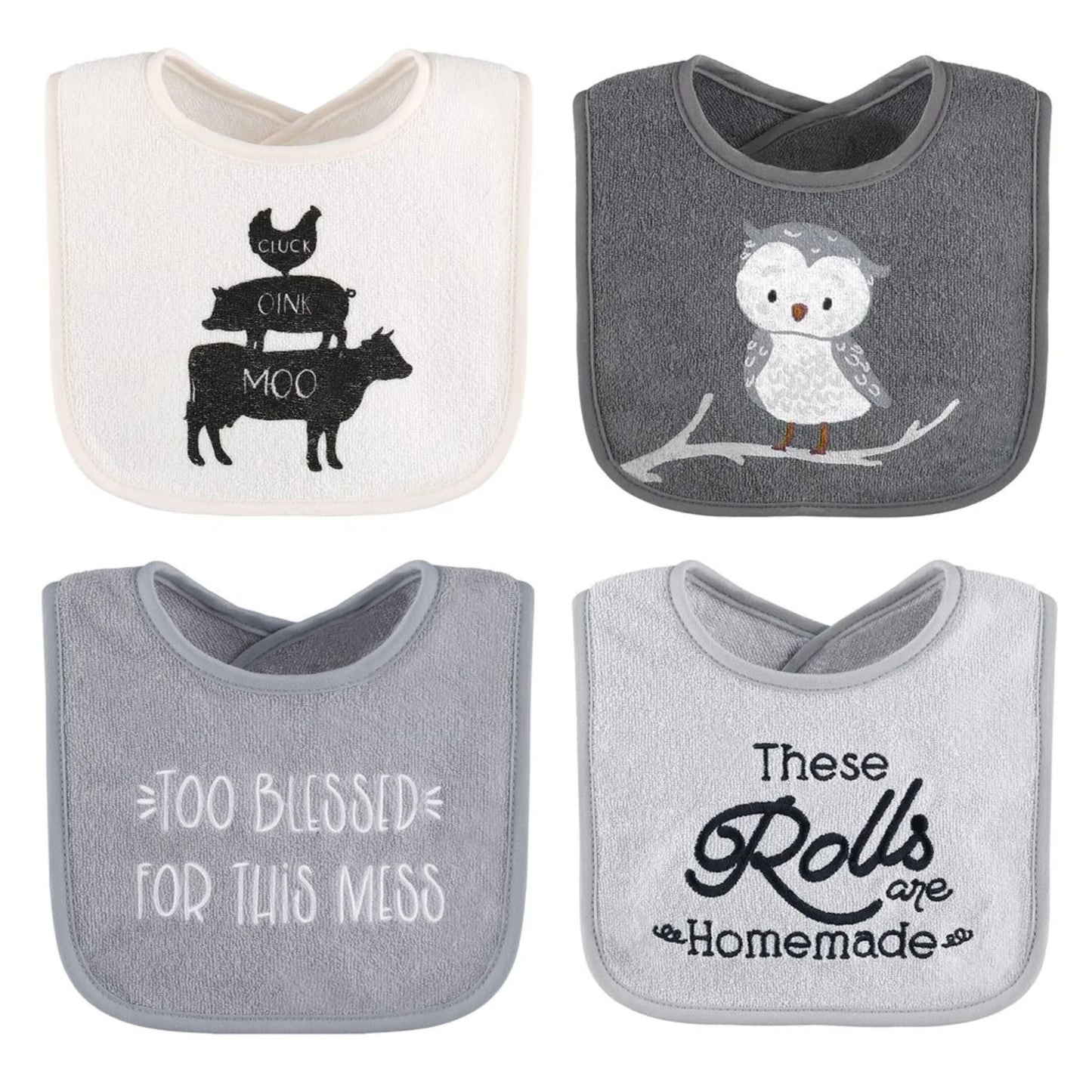 Cotton Feeding Baby Bib, 8Pk Unisex
