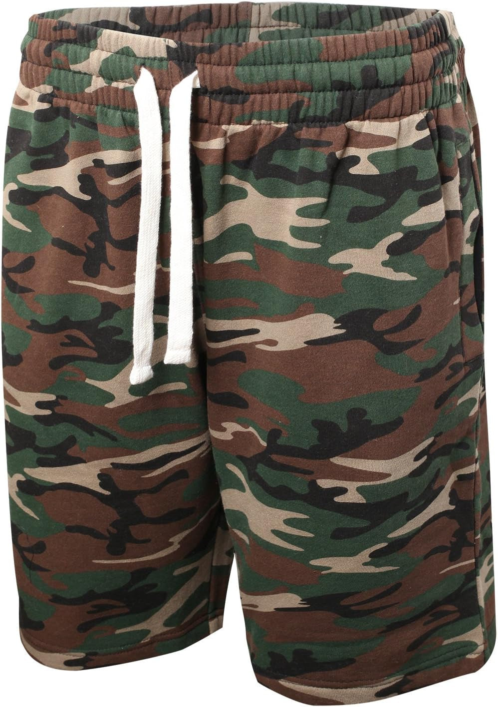 Men’S Shorts – Classic Fleece Workout Shorts - Men Shorts Casual with Elastic Waist