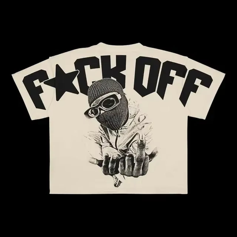 Y2K Harajuku New T Shirt Men Hip Hop Gothic Graphic Print Oversized Cotton Tshirt Punk Short Sleeved Streetwear Casual Tops Tees