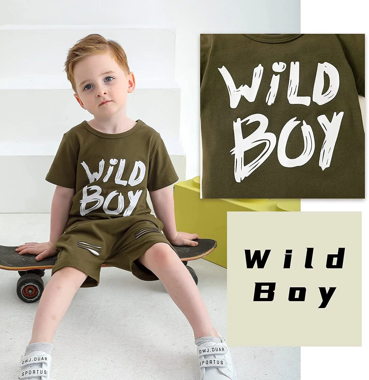 Baby Boy Kid Summer Outfits Set Short Sleeve T-Shirt Shorts Clothes Set for 2-3T