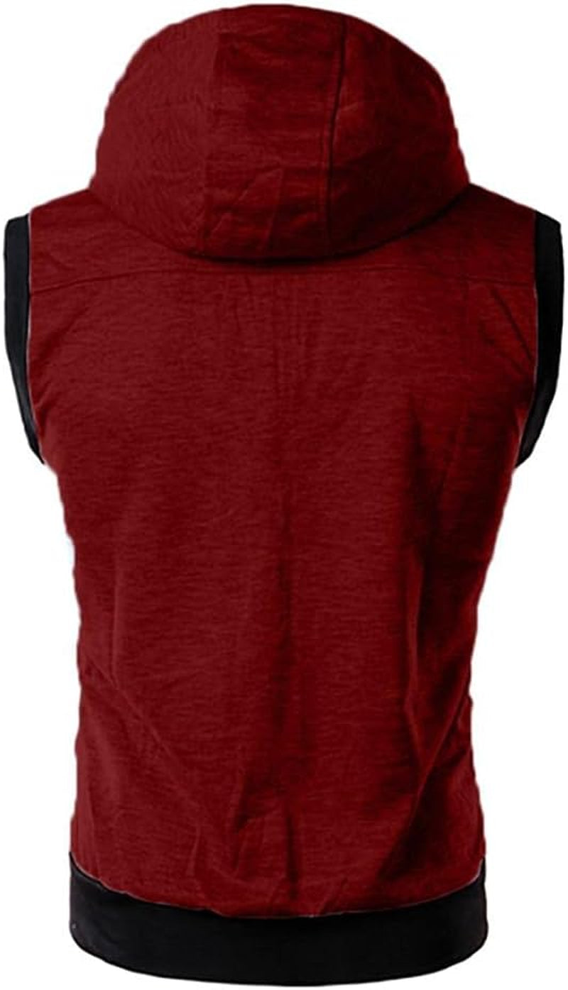 Zip up Hoodies for Men Light Weight Designs Big & Tall Fashion Sweatshirts Athletic Gym Sleeveless Hoodie Vests