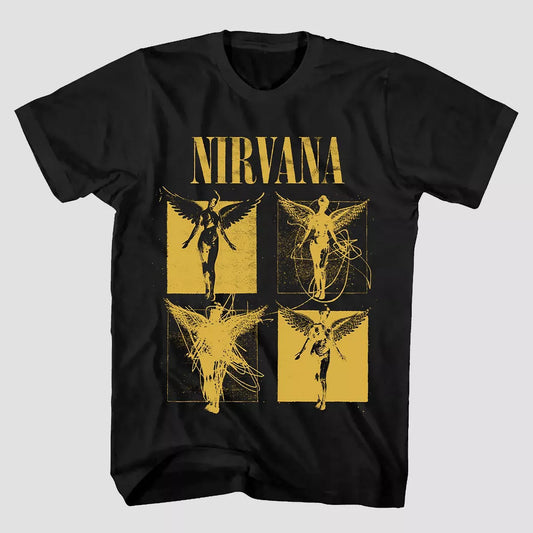 Men'S Nirvana Short Sleeve Graphic T-Shirt - Black