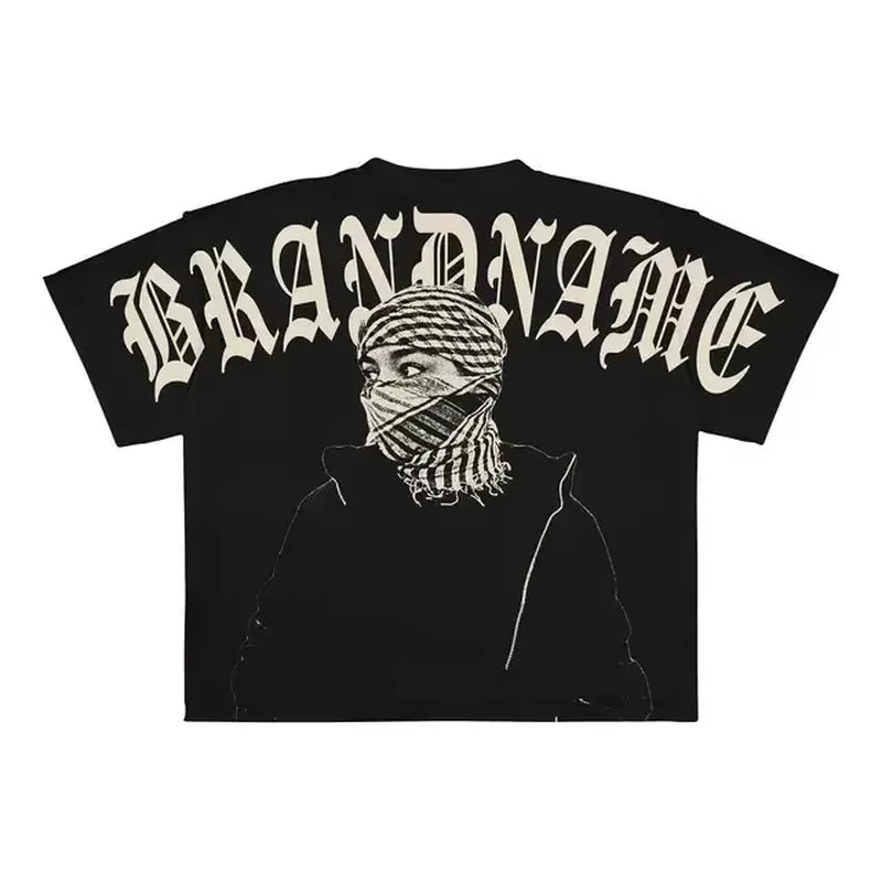 Y2K Harajuku New T Shirt Men Hip Hop Gothic Graphic Print Oversized Cotton Tshirt Punk Short Sleeved Streetwear Casual Tops Tees