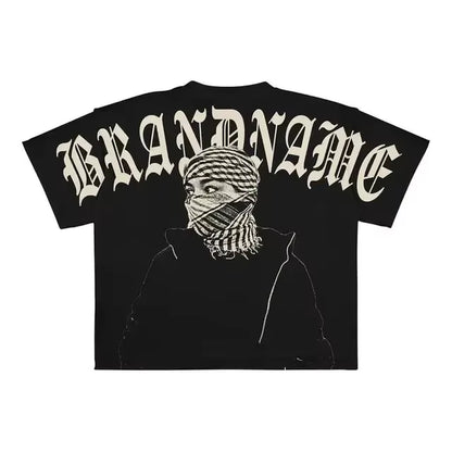 Y2K Harajuku New T Shirt Men Hip Hop Gothic Graphic Print Oversized Cotton Tshirt Punk Short Sleeved Streetwear Casual Tops Tees