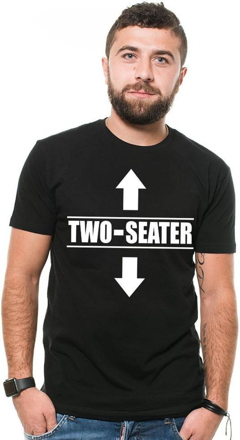 Two Seater Funny T-Shirt Mens Funny Shirt Two-Seater Tee Shirt
