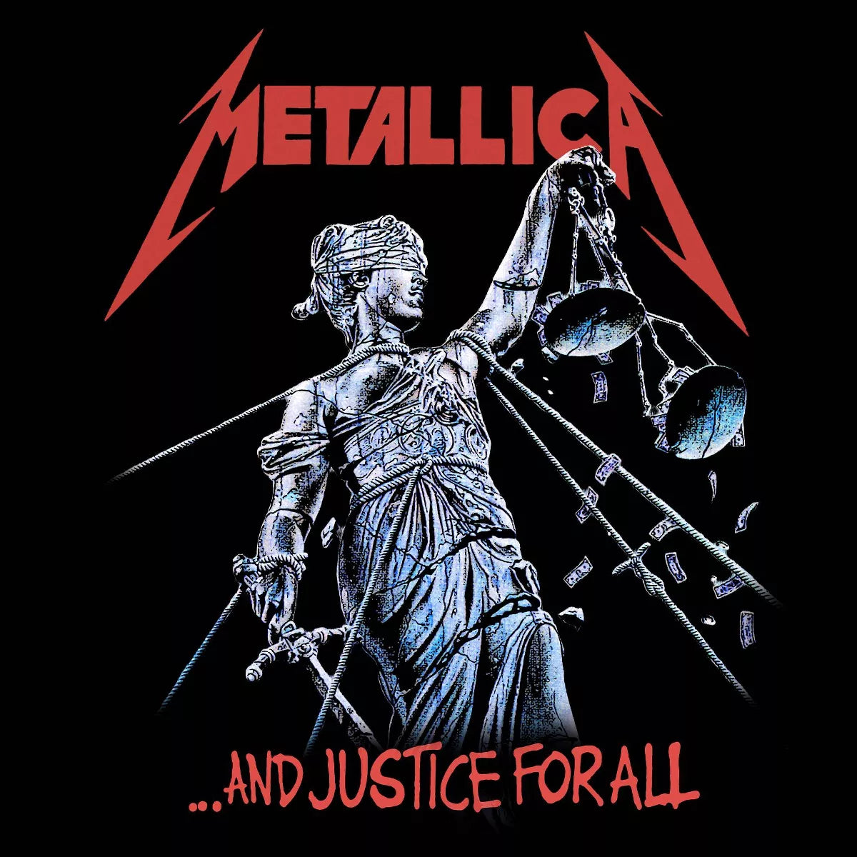 Men'S Metallica Justice Short Sleeve Graphic T-Shirt - Black