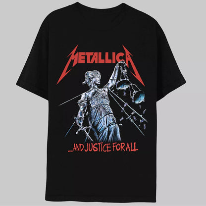 Men'S Metallica Justice Short Sleeve Graphic T-Shirt - Black