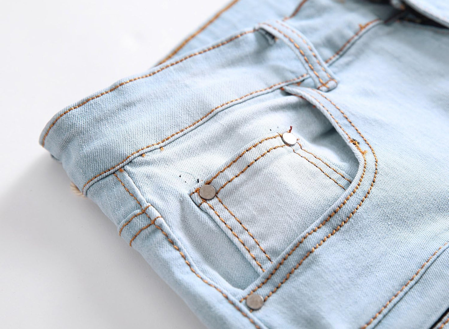 Men'S Wrinkle Stylish Slim Fit Stretch Biker Moto Summer Knee Length Fashion Jeans Shorts,1782,36