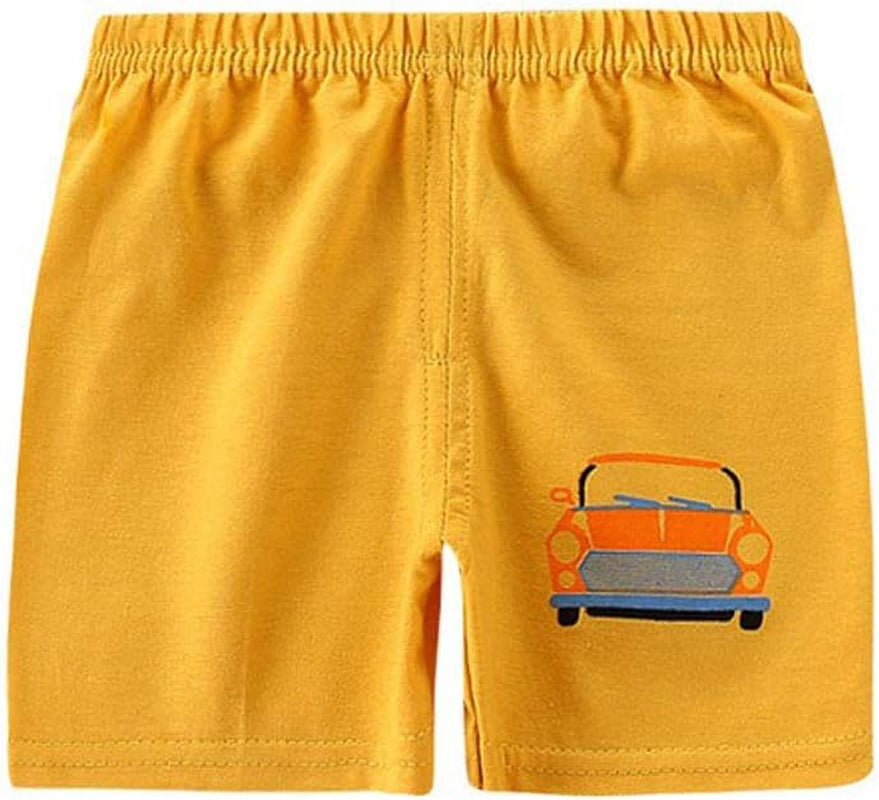 Toddler Baby Boy Elastic Waist Pull on Cotton Shorts for Littler Kids Boys Short Pants Summer Clothes