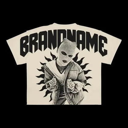 Y2K Harajuku New T Shirt Men Hip Hop Gothic Graphic Print Oversized Cotton Tshirt Punk Short Sleeved Streetwear Casual Tops Tees