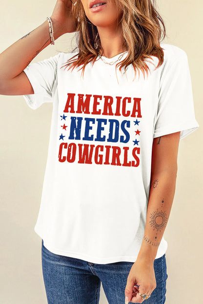 Letter Graphic round Neck Short Sleeve T-Shirt