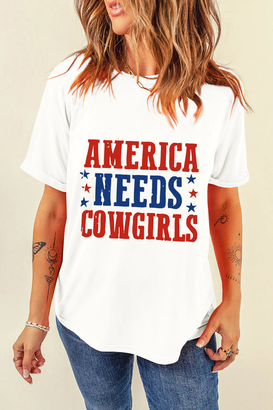 Letter Graphic round Neck Short Sleeve T-Shirt