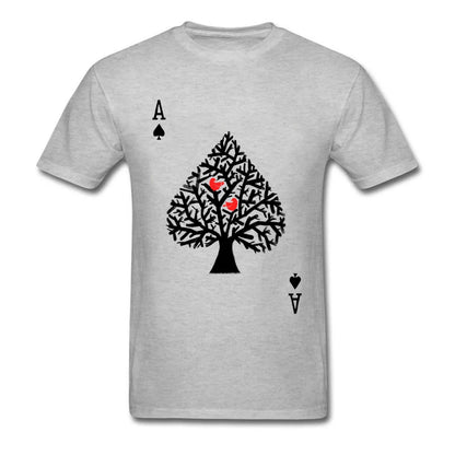Playing Card Men T-Shirts Funny Poker Ace of Spade Cool Tshirt Spades Men Custom Made Shirts Family Tee Shirt Free Shipping