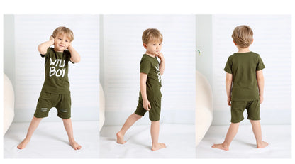 Baby Boy Kid Summer Outfits Set Short Sleeve T-Shirt Shorts Clothes Set for 2-3T