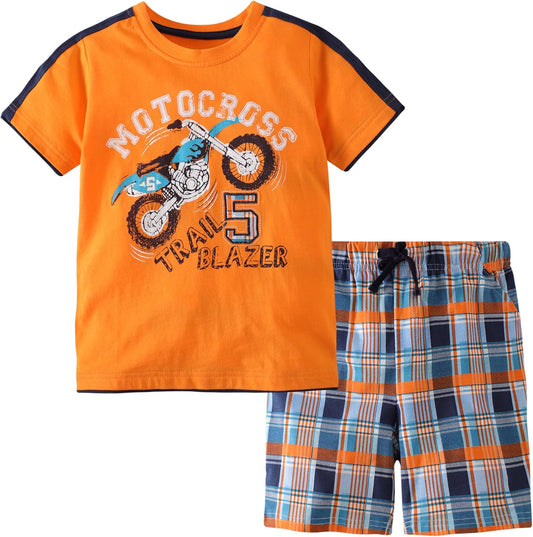Toddler Boy Clothes Boys Summer Outfits Cotton Short Sleeve T-Shirt & Shorts Set 2-7Yrs