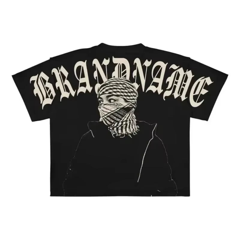 Y2K Harajuku New T Shirt Men Hip Hop Gothic Graphic Print Oversized Cotton Tshirt Punk Short Sleeved Streetwear Casual Tops Tees