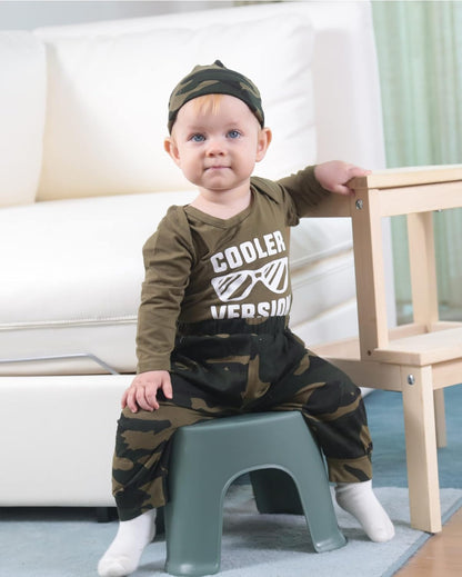 Baby Boy Clothes Newborn Boy Outfits, Infant Letter Print Romper+Long Pants+Hat 3PC Clothing Set