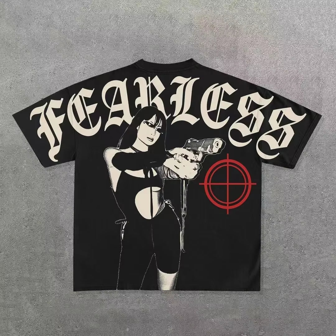 Y2K Harajuku New T Shirt Men Hip Hop Gothic Graphic Print Oversized Cotton Tshirt Punk Short Sleeved Streetwear Casual Tops Tees