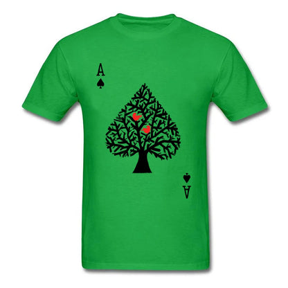 Playing Card Men T-Shirts Funny Poker Ace of Spade Cool Tshirt Spades Men Custom Made Shirts Family Tee Shirt Free Shipping
