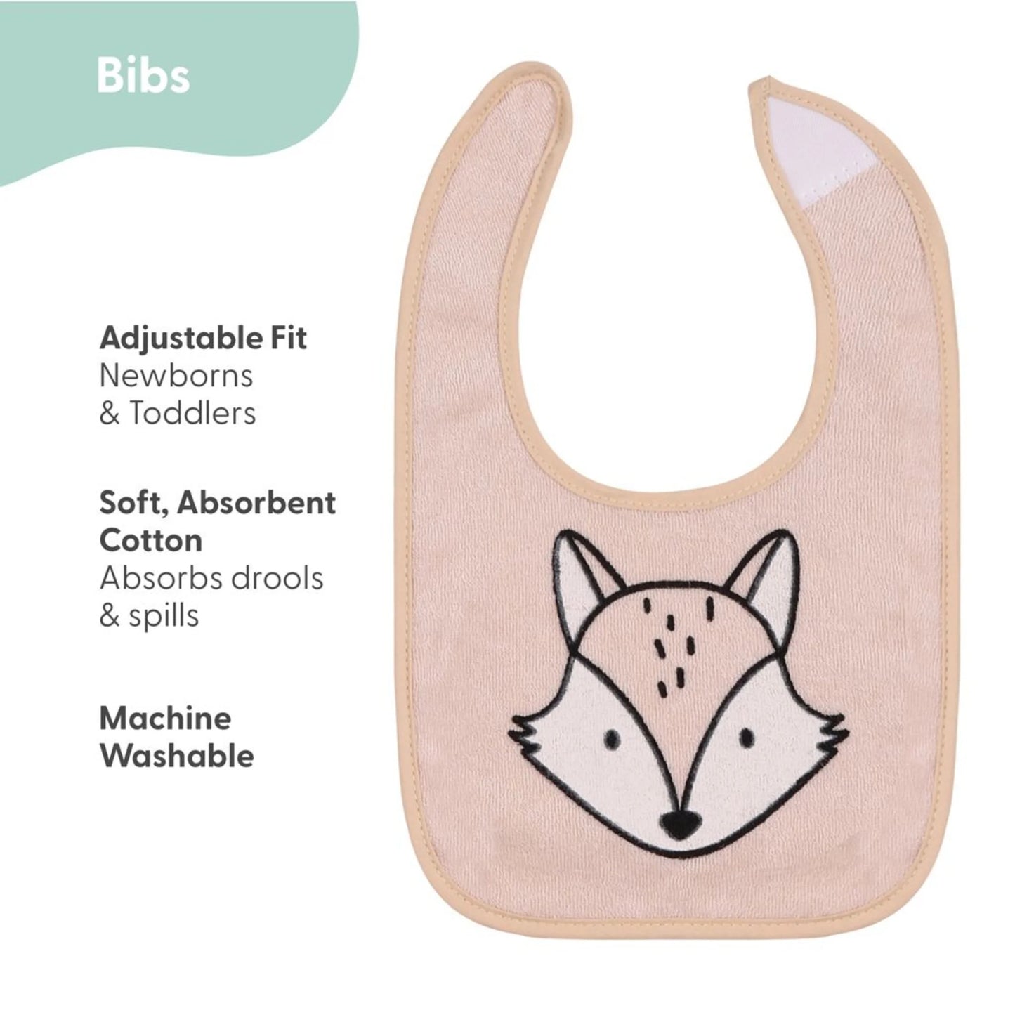 Cotton Feeding Baby Bib, 8Pk Unisex