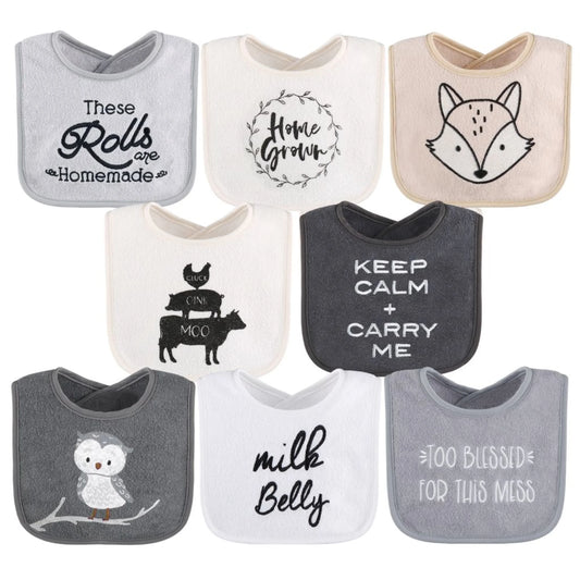 Cotton Feeding Baby Bib, 8Pk Unisex