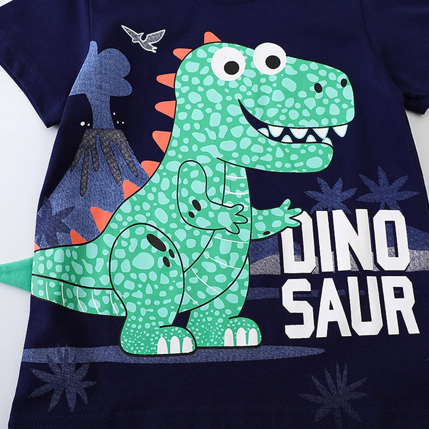 2023 Toddler Kids Boys Summer Short Sleeve Dinosaur T Shirts Tops Shorts Outfits Clothes Set 2 to 7 (2-Black, 4-5 Years)