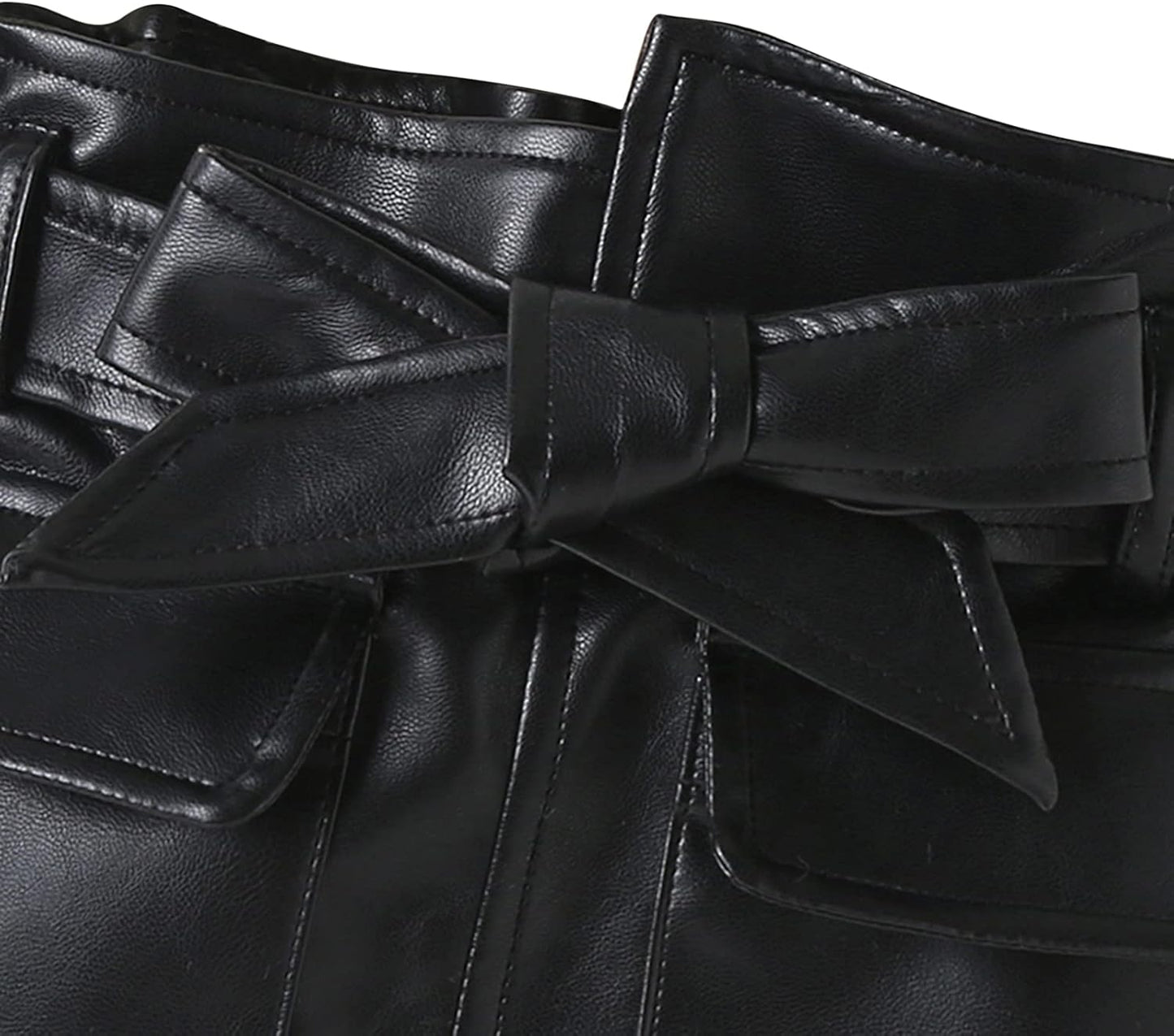 Toddler Girls Irregular Skirts PU Leather A-Line Short Mini Skirts with Belt Autumn Winter Outfits Clothes