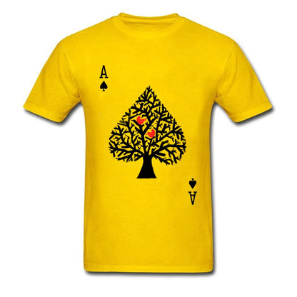 Playing Card Men T-Shirts Funny Poker Ace of Spade Cool Tshirt Spades Men Custom Made Shirts Family Tee Shirt Free Shipping
