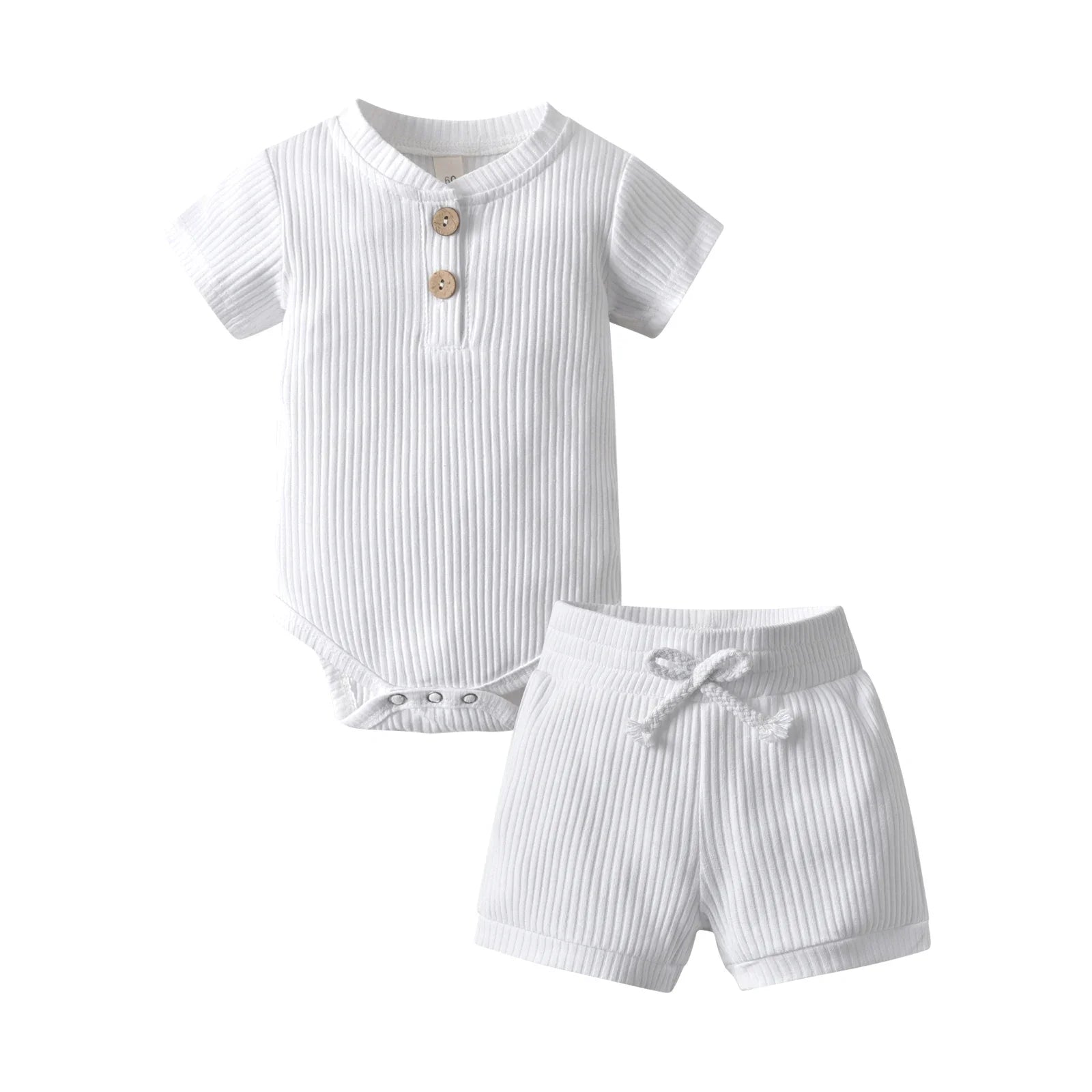 New Summer Newborn Infant Baby Boy Knitted Clothes Set Short Sleeve Romper Bodysuit Top and Shorts Casual Outfit for Boys