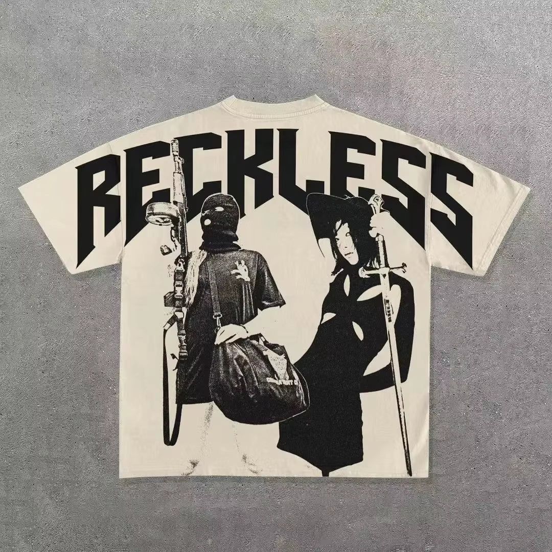 Y2K Harajuku New T Shirt Men Hip Hop Gothic Graphic Print Oversized Cotton Tshirt Punk Short Sleeved Streetwear Casual Tops Tees