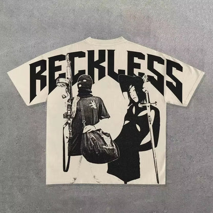 Y2K Harajuku New T Shirt Men Hip Hop Gothic Graphic Print Oversized Cotton Tshirt Punk Short Sleeved Streetwear Casual Tops Tees